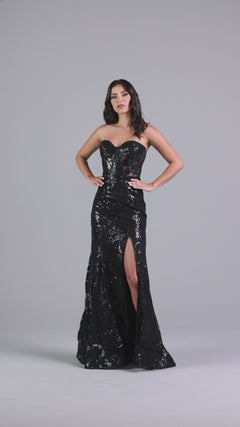 promgirl black dress knee length dresses for ladies Long Beaded Mermaid Prom with Feathers size long black evening gowns for prom. Strapless Long Black Sequin Prom