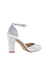 White Closed Toe Prom Shoes 4478