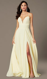 A-Line Long Chiffon Formal Prom Dress by PromGirl