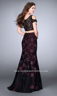 La Femme-Two-Piece La Femme Lace Dress