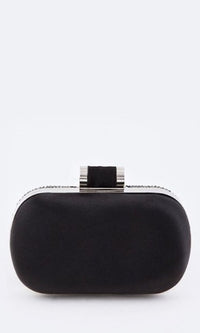 Artini-Crystal Zebra Box Clutch with Shoulder Chain