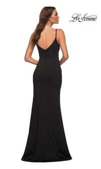 La Femme-Simple Long Sleek Prom Dress by La Femme