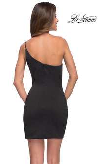 Simple Black Short Party Dress by La Femme