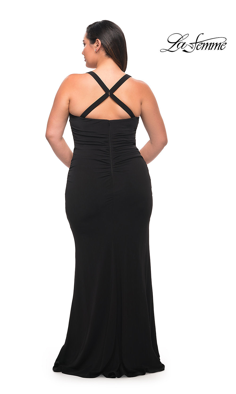 Long Plus-Size Classic Prom Dress by La Femme