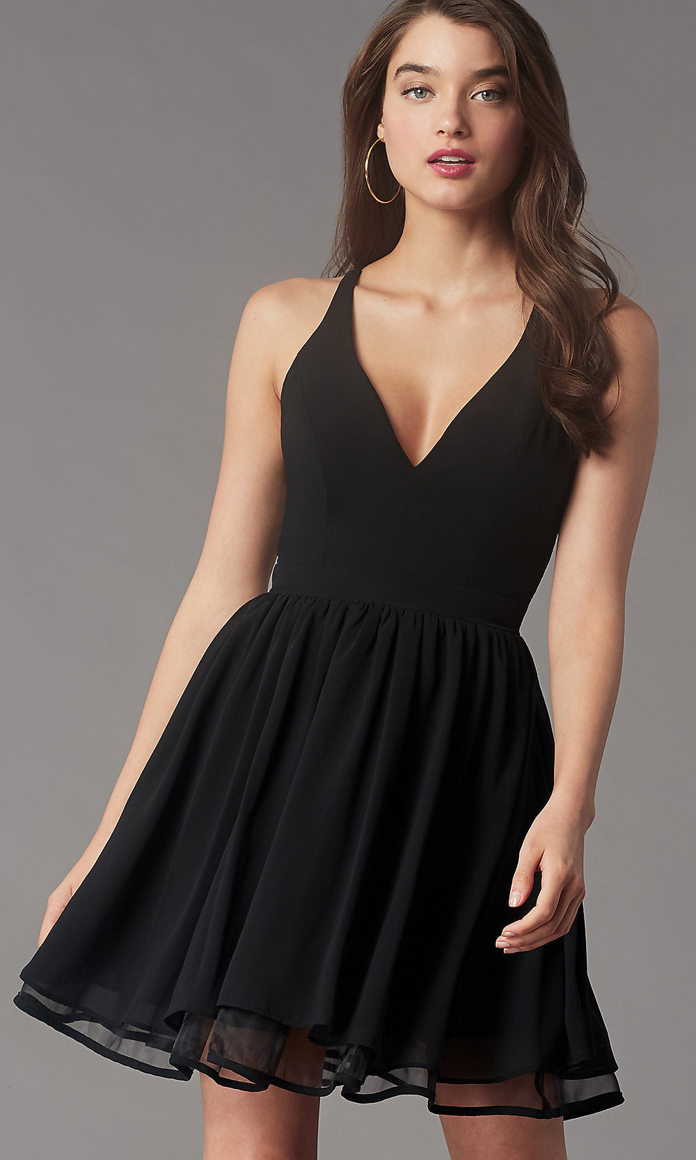 Maniju Private Label-Short Lace-Back Homecoming Party Dress by PromGirl