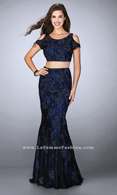 La Femme-Two-Piece La Femme Lace Dress