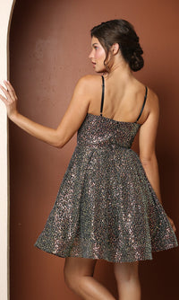 Narianna-Sequin Short Fit-and-Flare Unique Homecoming Dress
