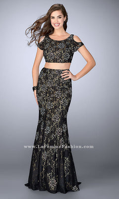 La Femme-Two-Piece La Femme Lace Dress