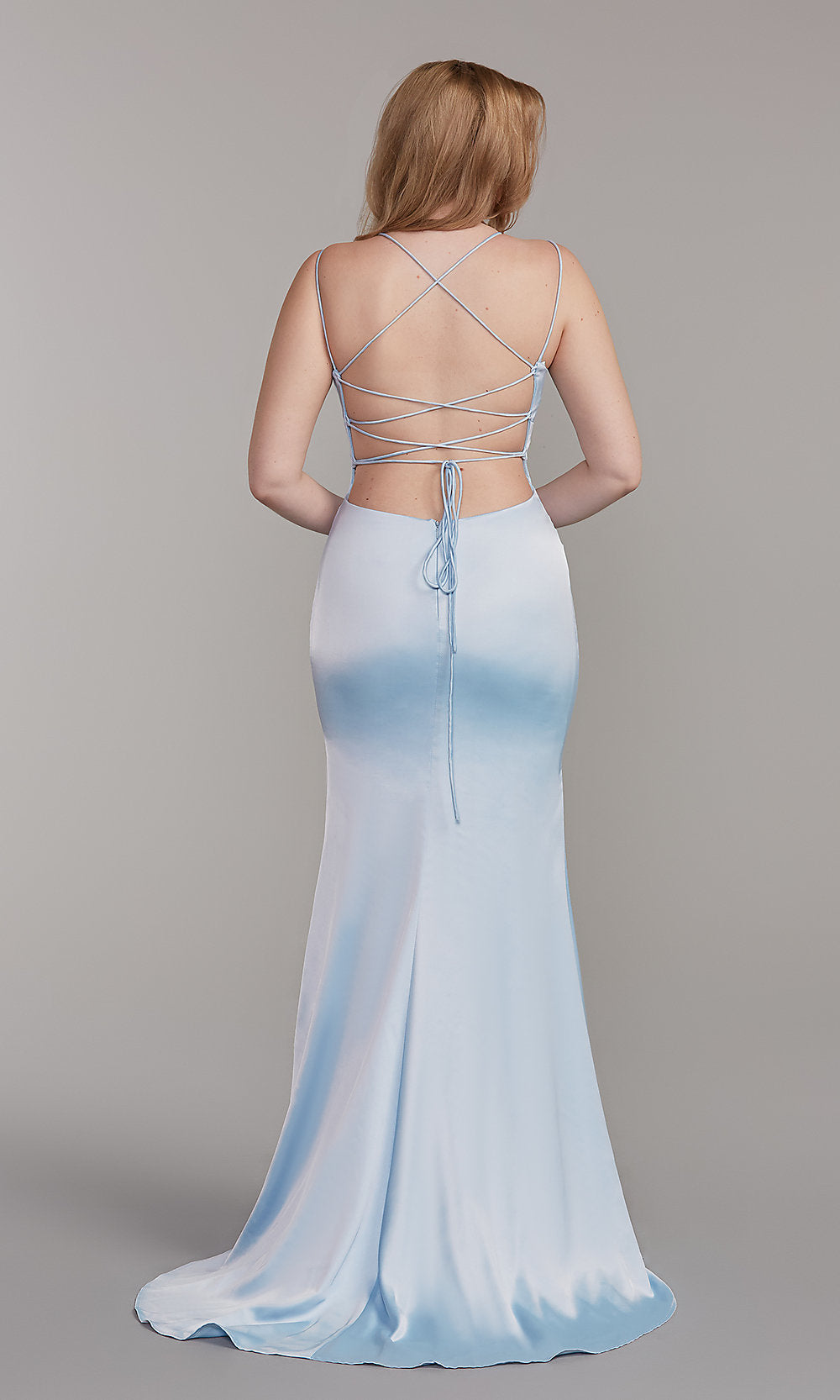 Long Open-Back Sheath Prom Dress by PromGirl
