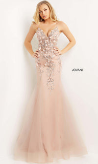 Jovani-Embellished Sheer-Corset Blush Jovani Prom Dress