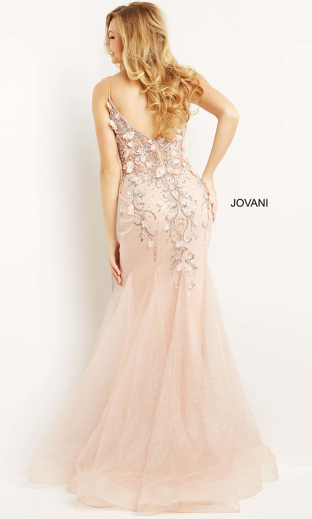 Jovani-Embellished Sheer-Corset Blush Jovani Prom Dress