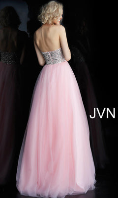 JVN by Jovani-Long JVN by Jovani Strapless Ball Gown Prom Dress