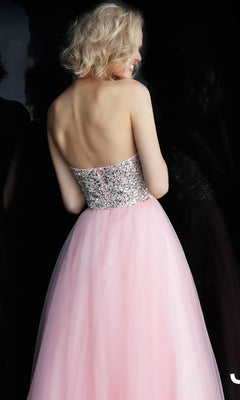 JVN by Jovani-Long JVN by Jovani Strapless Ball Gown Prom Dress