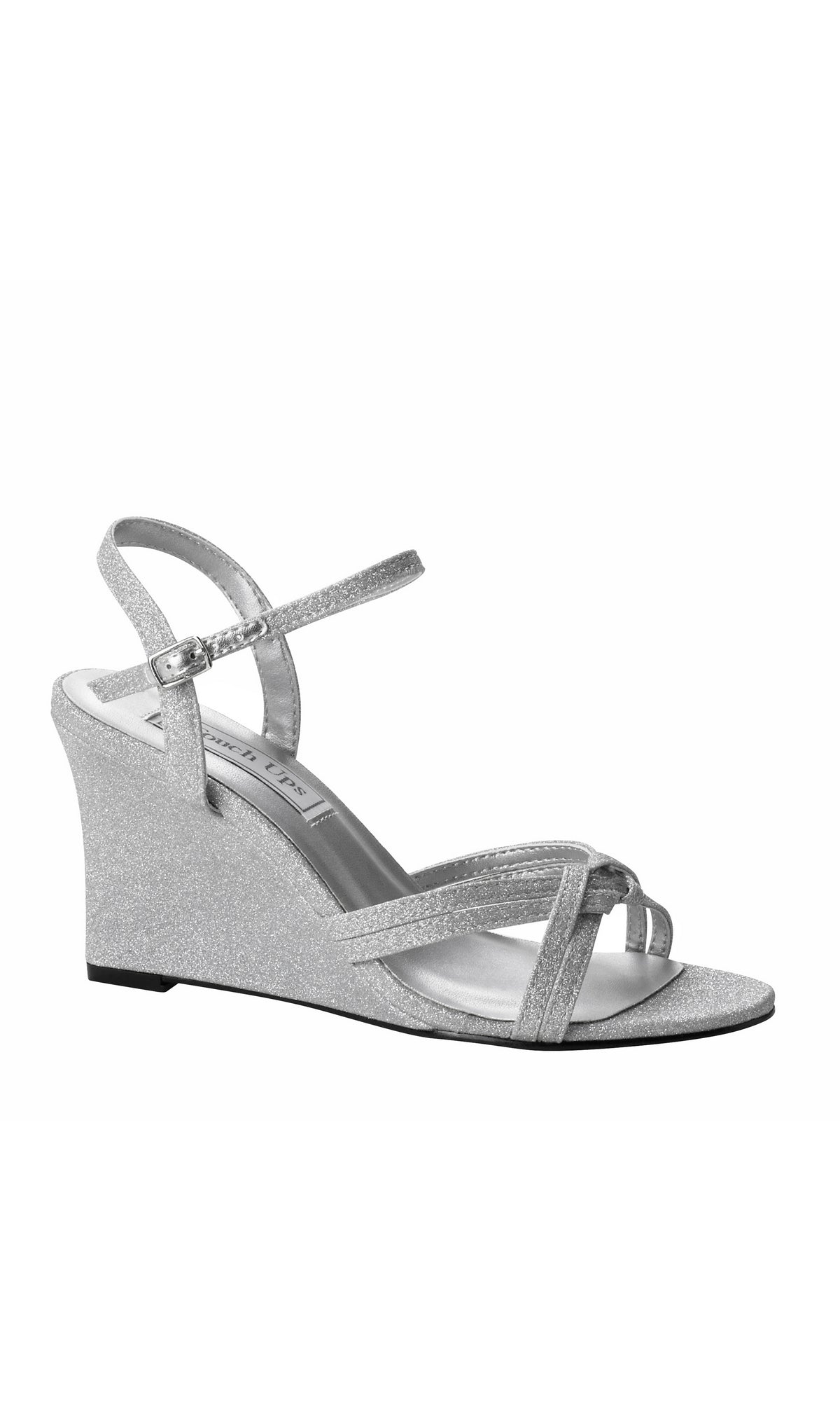 Silver 3in Wedge Prom Shoes 4242