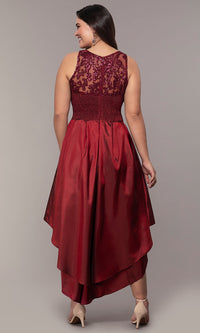 Miss Kim Simply Label-High-Low Sequin-Bodice Plus-Size Prom Dress by Simply