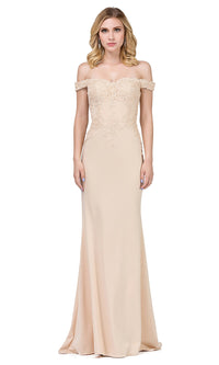 Dancing Queen-Off-the-Shoulder Mermaid Prom Dress with Train