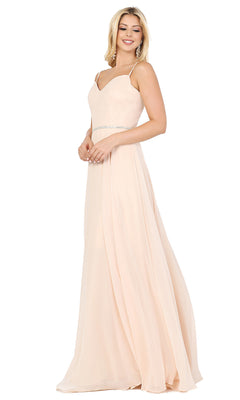 Dancing Queen-Simple Long A-Line Prom Dress with Corset Back