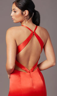 Strappy-Open-Back Long Prom Dress by PromGirl