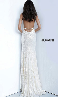 Jovani-Long Sequin Jovani Prom Dress with Appliques