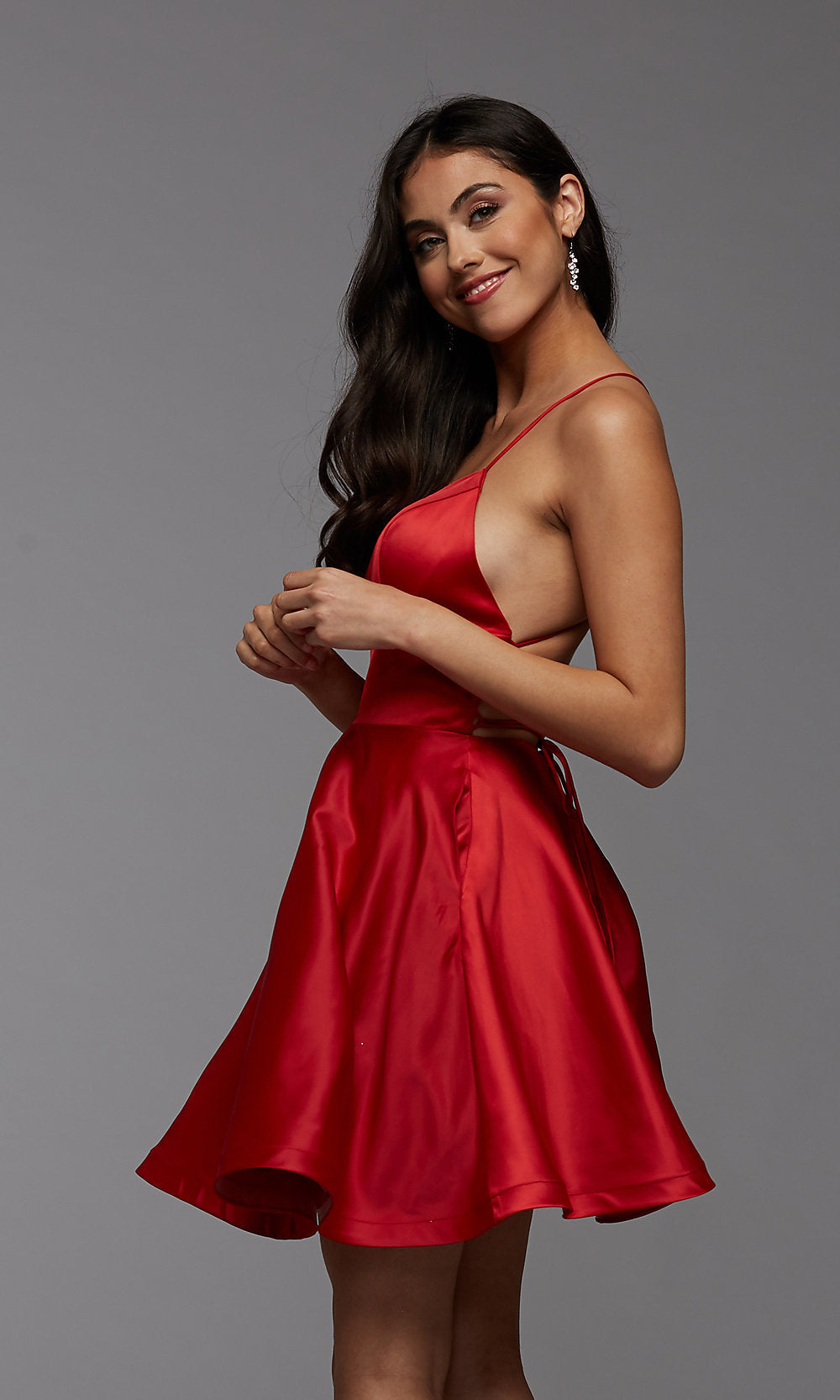 Simple Corset-Back Short A-Line Homecoming Dress