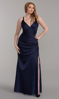 Promgirl Private Label-PromGirl Long Prom Dress with Strappy Open Back