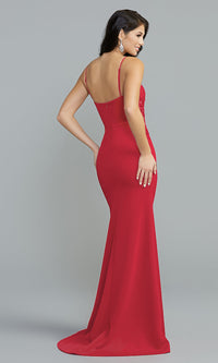 Promgirl Private Label-Embroidered-Sheer-Side PromGirl Long Prom Dress