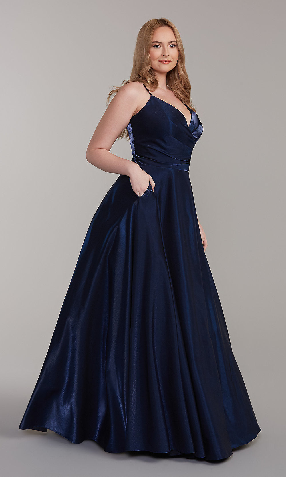 PromGirl Long Shimmer Ball Gowns for Prom