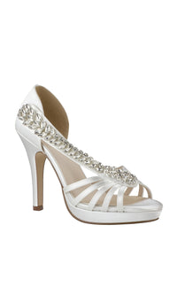 3.5 in High Heel White Prom Shoes 4561