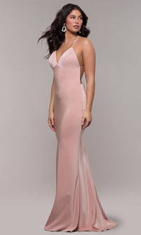 Sleeveless Fitted V-Neck Prom Dress by Faviana