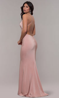 Sleeveless Fitted V-Neck Prom Dress by Faviana