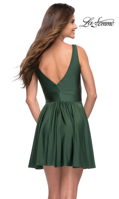 La Femme-Fit-and-Flare Short La Femme Homecoming Dress
