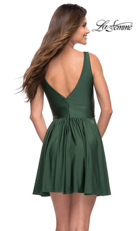 La Femme-Fit-and-Flare Short La Femme Homecoming Dress
