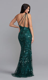 Emerald Green Long Sequin Prom Dress by PromGirl