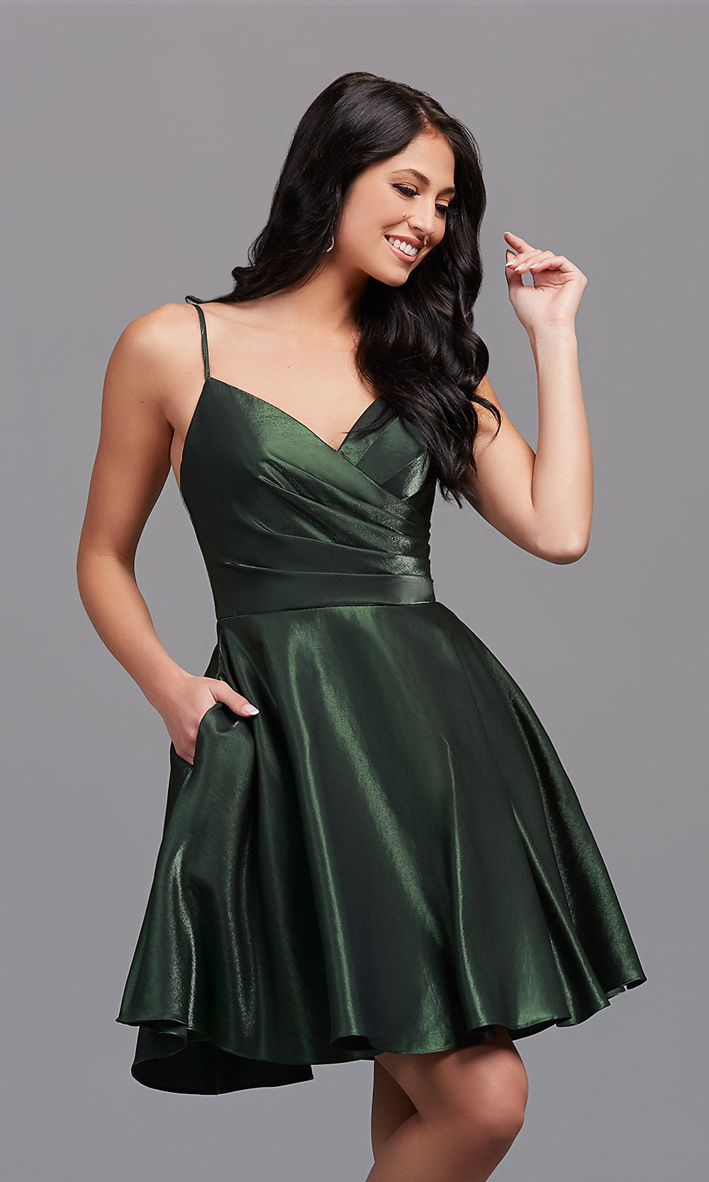 Designer Short Shimmer Homecoming Dress PromGirl