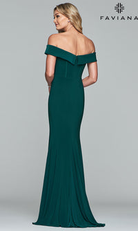 Faviana-Faviana Long Off-the-Shoulder Formal Prom Dress