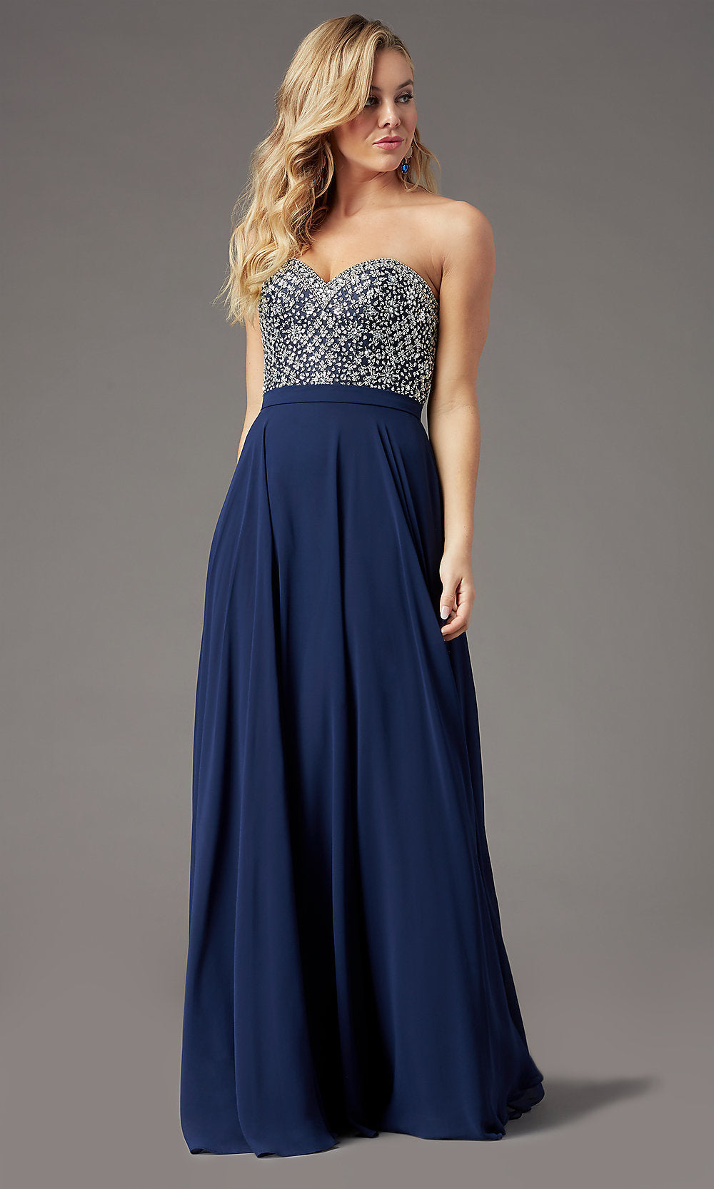 Embellished Sweetheart Long Prom Dress by PromGirl