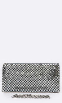 Artini-Metallic Clutch with Shoulder Chain