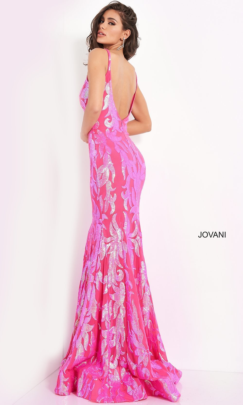 Jovani Long Designer Prom Dress with Sequins