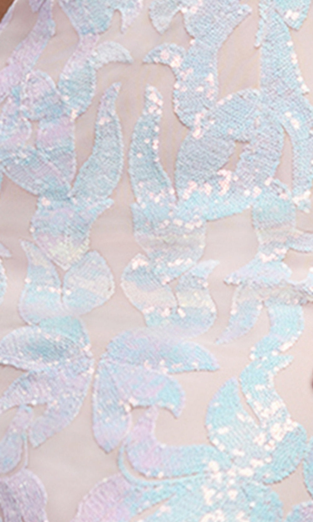 Promgirl Private Label-PromGirl Low-V-Neck Short Sequin Homecoming Dress