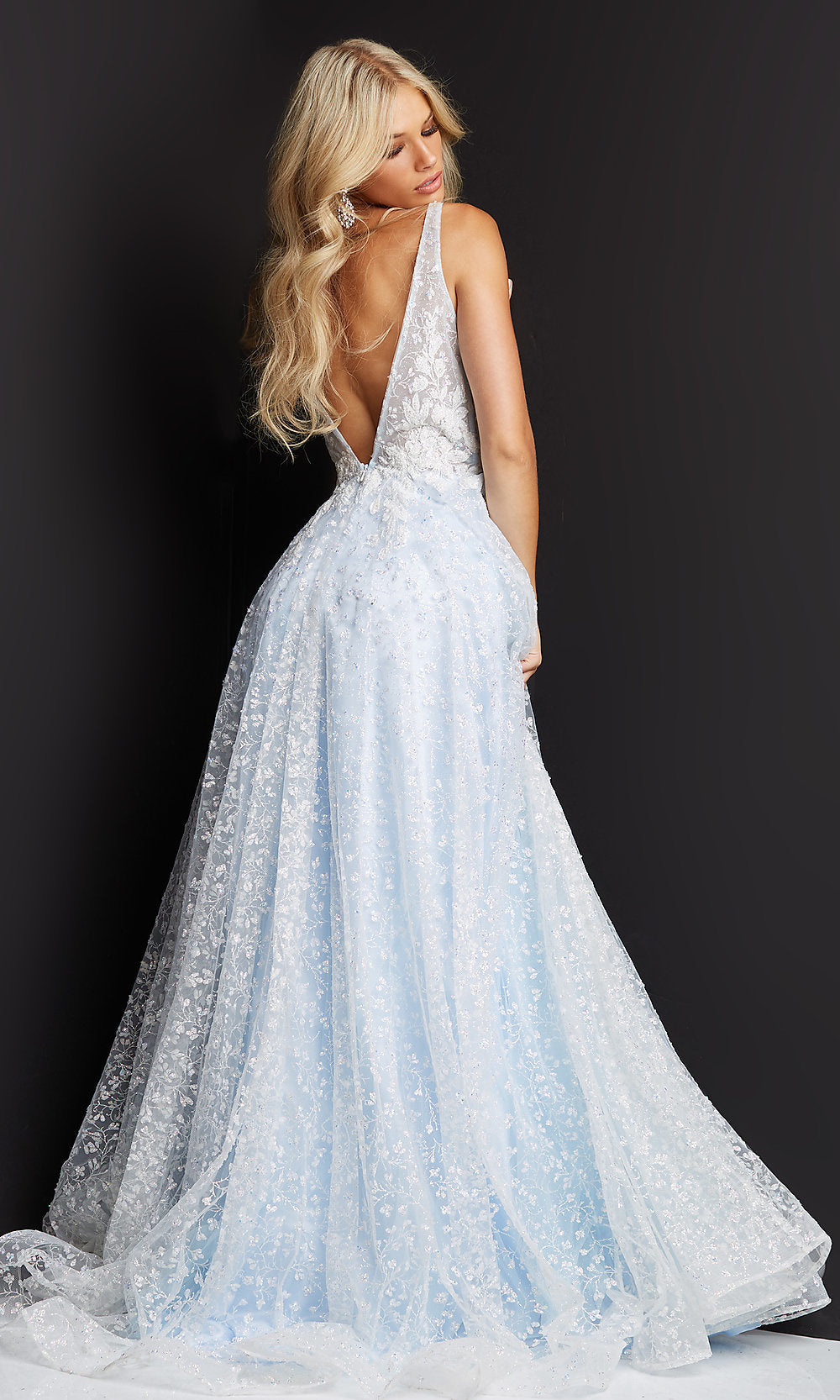 Tight Straps light Blue Homecoming Dress with Crystal | KissProm