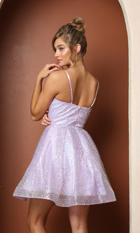 Narianna-Sequin Short Fit-and-Flare Unique Homecoming Dress