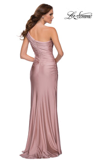 La Femme Long One-Shoulder Formal Prom Dress