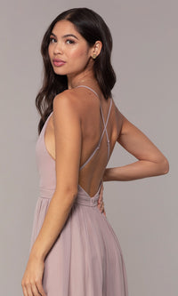 Maniju Simply Label-Chiffon Simply Prom Dress with Adjustable Straps