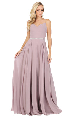 Dancing Queen-Simple Long A-Line Prom Dress with Corset Back