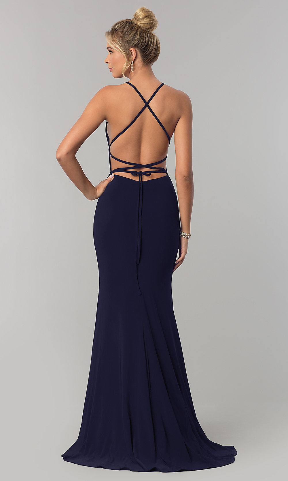 Openboot Prom Open Back Prom Dress