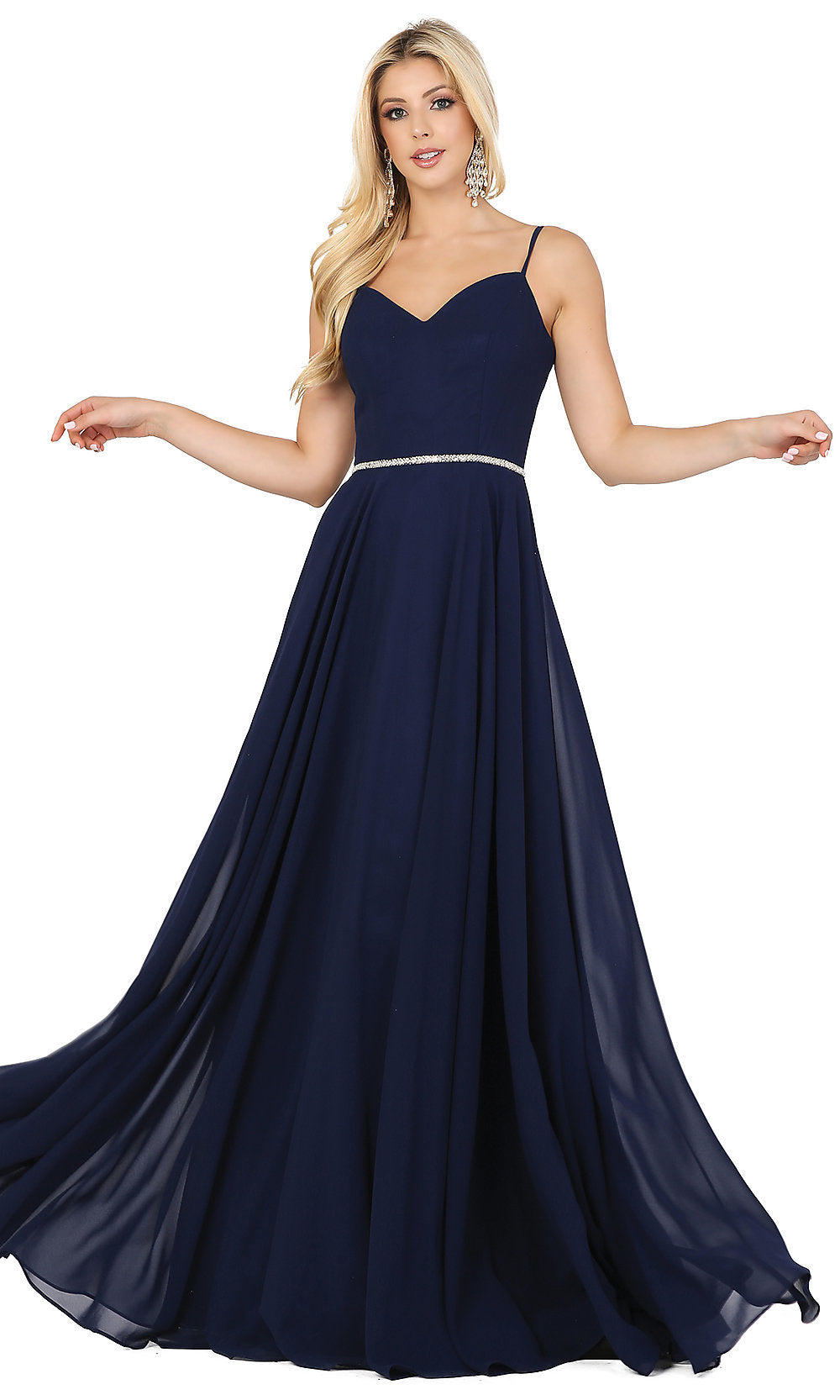 Dancing Queen-Simple Long A-Line Prom Dress with Corset Back
