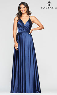 Classic Faviana Prom Dress with Open Corset Back