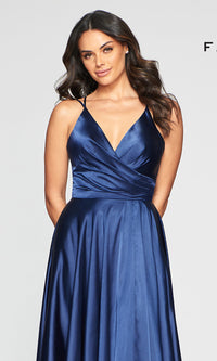 Classic Faviana Prom Dress with Open Corset Back