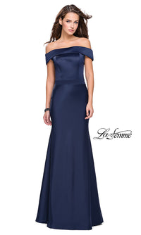 La Femme-La Femme Off-the-Shoulder Long Prom Dress