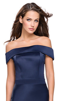 La Femme-La Femme Off-the-Shoulder Long Prom Dress